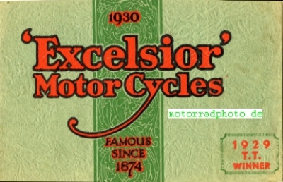 Excelsior GB Motorrad Prospekt 32 Seiten  1930   exe-gb-p30