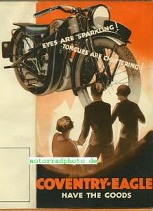 Coventry Eagle Motorrad Prospekt 8 Seiten  1932    coea-p32-2