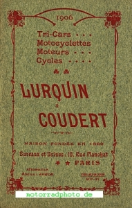 Lurquin & Coudert Motorrad Prospekt 20 Seiten 1906  lur-p06