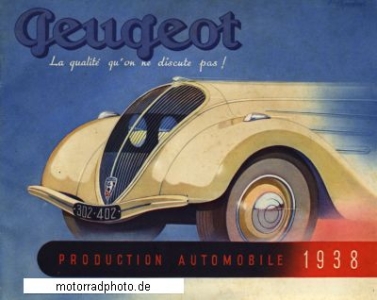 Peugeot Automobil Katalog 24 Seiten  1938  peu-A-p38