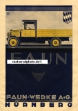 Faun Lastwagen Plakat  Entwurf 1922  fau-po22