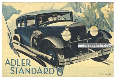 Adler Automobil Plakat Entwurf 1930 ad-po08-30