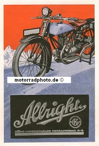 Allright Motorrad Plakat  Motiv 1924   al-p01