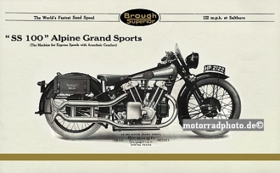 Brough Superior Motorrad Plakat SS 100 Alpine Grand Sports  br-po01
