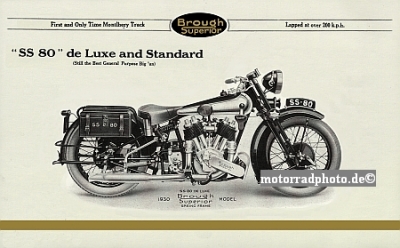 Brough Superior Motorrad Plakat SS 80   br-po02