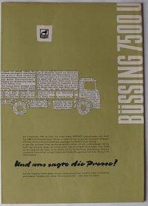 Büssing Lastwagen Presseberichte   Typ 7500 U  2.1955   büs-55.3