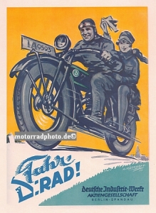 D-Rad Motorrad Plakat Entwurf 1925 dr-po12