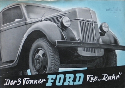 Ford Automobil Prospekt Typ Ruhr 3 T 1951 for-op51-1