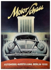 KDF Wagen  VW Beetle Poster  Automobilaustellung 1939