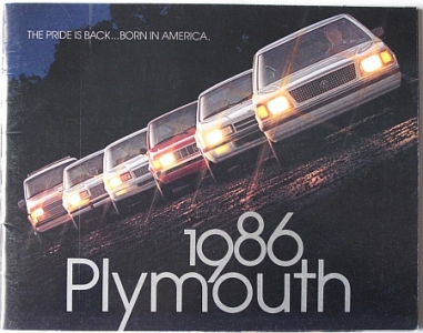 Plymouth Prestige Katalog 1986  plym-op86