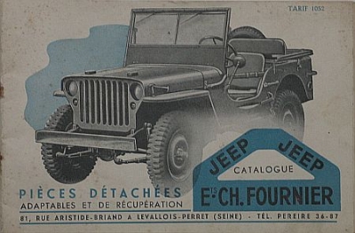 Willys Jeep Automobil Ersatzteilliste  Typ G 503 28 Seiten 1952   will-etl52