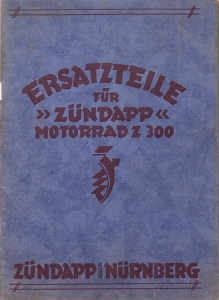 Zuendapp Motorrad Ersatzteiliste Type Z 300 1928 zuen-et28