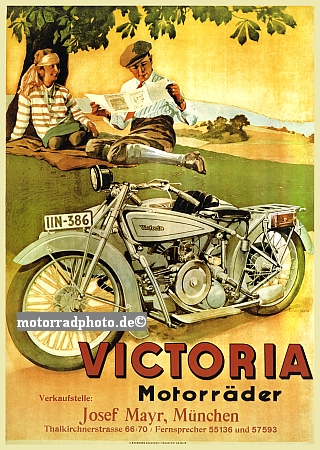 Victoria KR 26 KR26 Motorrad Poster Plakat Bild Schild Reklame Werbung Deko Deco