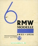 RMW Motorrad Prospekt  6 Seiten   1933-34   rmw-p3334