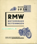 RMW Motorrad Prospekt  6 Seiten   1934   rmw-p34
