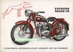 Express Motorrad Prospektblatt  2 Seiten  1952     expr-p52-176