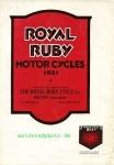 Royal Ruby Motorrad Prospekt 6 Seiten 1931   roru-p31