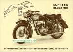 Express Motorrad Prospektblatt  2 Seiten  1952     expr-p52-201