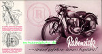 Rabeneick Motorrad Prospektblatt 2 Seiten 1952   rab-p52
