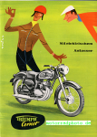Triumph TWN Motorrad Prospekt 6 Seiten 1955   twn-p55-corn