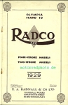 Radco Motorrad Prospekt  8 Seiten  1929       radc-p29