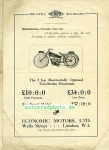 Economic Motorrad Prospekt  4 Seiten 1921       eco-p21