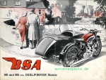 BSA Motorrad Prospekt  4 Seiten 1952   bsa-p52