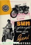 Sun Motorrad Prospekt  12 Seiten  1959    sun-p59