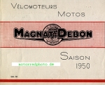 Magnat Debon Motorrad Prospekt 6 Seiten 1950   md-p50