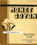 Monet Goyon Motorrad Prospekt  12 Seiten  1938  mg-p38