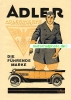 Adler Automobil Poster Motiv um 1923   ad-po01