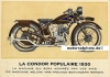 Condor Motorrad Werbepostkarte Modell Populaire 500 ccm ioe 1930 con-f03