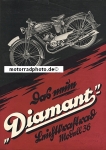 Diamant Motorfahrrad Prospektblatt   1935   dia-p352