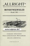 Allright Motorrad Prospekt 8 Seiten 1903   al-p03