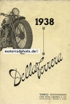 Della Ferrera Motorrad Prospekt 4 Seiten 1938  dellafe-p38