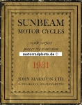 Sunbeam Motorrad Prospekt 22 Seiten 1931  su-p31