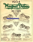 Magnat Debon Motorrad Prospekt 2 Seiten 1934   md-p34