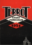Terrot Motorrad Prospekt  Alle Modelle 1934