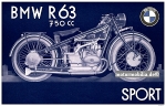 BMW Motorcycle Poster  R 63 ca. 1928         bmw-po03