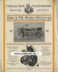 Bodo Motorrad Prospekt 4 Seiten 1925   bod-p25