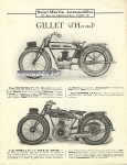 Gillet Herstal Motorrad Prospektblatt 2 Seiten 1927 gih-p27-2