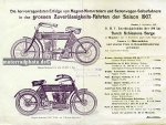 Magnet Motorrad Prospektblatt  2 Seiten  1907 magn-p07