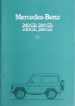 Mercedes Benz Geländewagen Prospekt 32 Seiten 10.1984   mb-g-op84