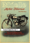 Miele Motorfahrrad Prospektblatt 2 Seiten 1950  miel-p50
