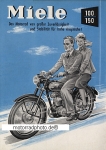 Miele Motorrad Prospekt  4 Seiten  1954 miel-p54