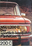 NSU Automobil Brochure Typ 1200 C 4.1971 nsu-aop712
