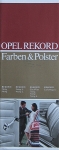 Opel Automobil Prospekt Farben + Polster  op-fa66