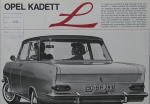 Opel Automobil Prospekt Kadett L 1963  op-op631