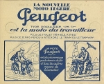 Peugeot Motorrad Prospektblatt Typ 175ccm 2 Seiten 1926 peu-p263
