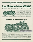 Ravat Motorrad Prospektblatt  2 Seiten 1926 rav-p26